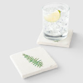 ファーンリーフウォーターカラーマーブルストーンコースター ストーンコースター (横)