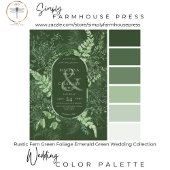 ファーン素朴グリーンデッズエメラルドグリーン 招待状