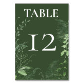ファーン素朴グリーンフォージエメラルド結婚ズ テーブルナンバー (裏面)