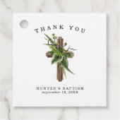 ファーン素朴グリーンリー |バプテスマメッセージカード フェイバータグ (正面)