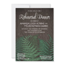 ファーン素朴ズ結婚リハーサルディナー招待状