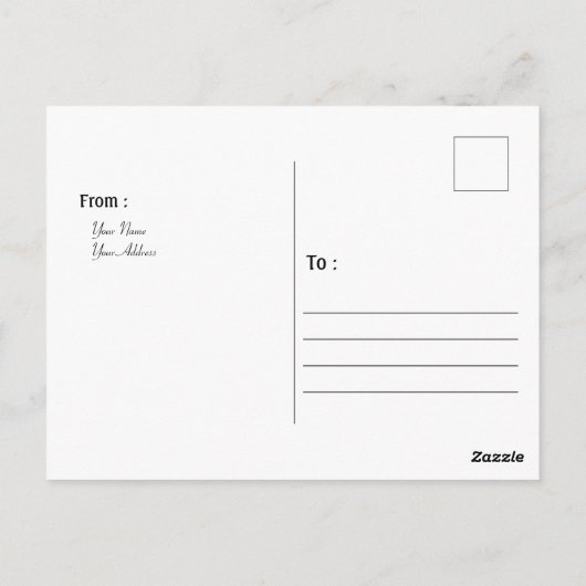 ファーン結婚グリーンリングや輪の結婚ありがとうはがき ポストカード (裏面)