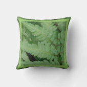 ファーン葉、ほぼ緑の無地の枕 クッション (裏面)