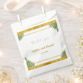 ファーン魅力的離れズゴールドフォイル結婚ズカスタム フェイバーバッグ (クリップ留めされた状態)