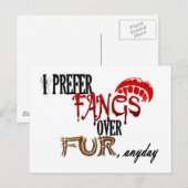 ファー上の牙 ポストカード (正面/裏面)