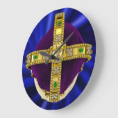 ファー付きセントエドワーズクラウン ラージ壁時計 (傾斜)