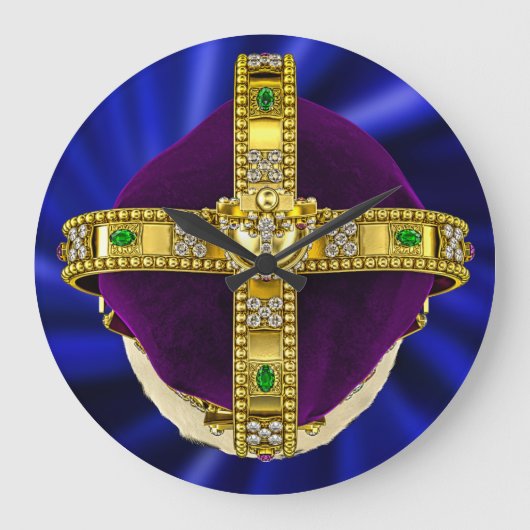 ファー付きセントエドワーズクラウン ラージ壁時計 (正面)