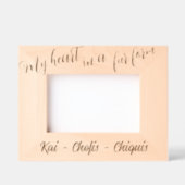 ファー内のハートの型枠 レーザー彫刻フレーム (正面)