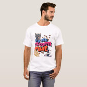 ファー実在、コーヒーの時間だ Tシャツ (正面フル)