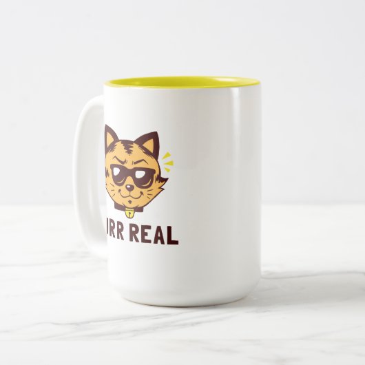 ファー実在 ツートーンマグカップ (正面左)