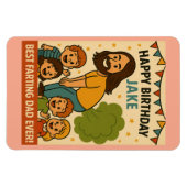 ファー最高のティングパパエバー誕生日 マグネット (横)