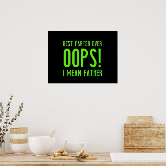 ファー最高のファのファーテおもしろいィー・デイギフトのパパ ポスター (キッチン)