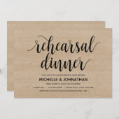 ファー素朴ムのリ結婚ハーサルディナー招待状 招待状 (正面/裏面)