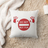 ファー買を使わない クッション (ブランケット)