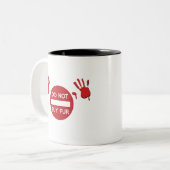 ファー買を使わない ツートーンマグカップ (正面左)