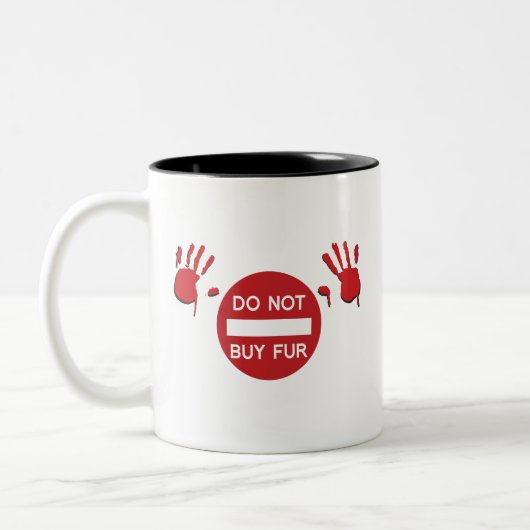 ファー買を使わない ツートーンマグカップ (左)