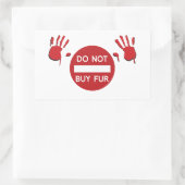 ファー買を使わない 長方形シール (バッグ)