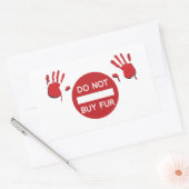 ファー買を使わない 長方形シール (封筒)