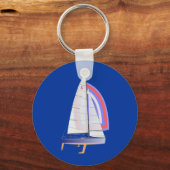 ファー30ワンデザインレーシングセーリングボート キーホルダー (正面)