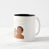 ファー・チュネートさんパパ – かわいい猫のプレゼント ツートーンマグカップ (正面右)