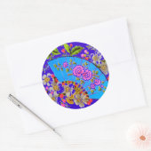 ファ中国のンブルーステッカー ラウンドシール (封筒)