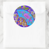 ファ中国のンブルーステッカー ラウンドシール (バッグ)