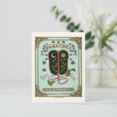 ファ日本のンヴィンテージ日本のシルクラベル ポストカード (スタンド正面)