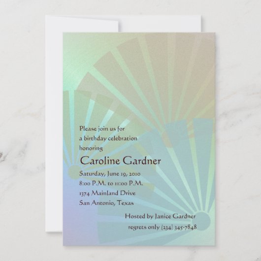 ファ日本のン誕生日招待状 招待状 (正面)