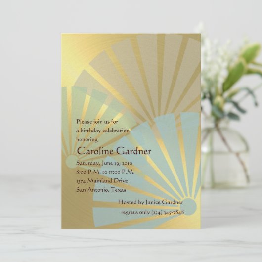 ファ日本のン誕生日招待状 招待状 (スタンド正面)