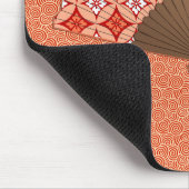 ファ日本のン、七宝モチーフ、マンダリンオレンジ マウスパッド (コーナー)