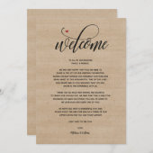 ファ素朴ームの結婚歓迎と旅程表 プログラム (正面/裏面)