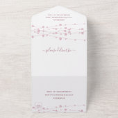 ファ素朴ームハウスの結婚ストリングライツインワン  オールインワン招待状 (外側)