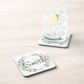 ファ素朴ームハウスウォーターカラーマグノリアリースデザイン コースター (右側)