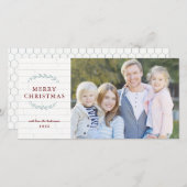 ファ素朴ームハウスウッドフォスタイリッシュトクリスマス シーズンカード (正面/裏面)