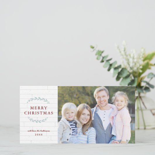 ファ素朴ームハウスウッドフォスタイリッシュトクリスマス シーズンカード (スタンド正面)