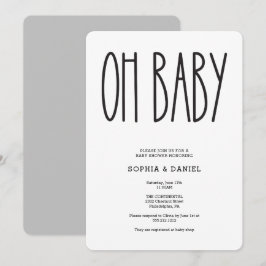 ファ素朴ームハウスオーベビーシャワー招待状 招待状