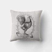 ファ素朴ームハウスカントリーフランスのハンドドロー クッション (裏面)