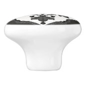 ファ素朴ームハウスタイル模様白黒デコー セラミックノブ (側面)