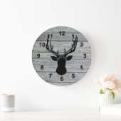 ファ素朴ームハウスディアオンウッドオールドヴィンテージカントリー ラージ壁時計 (ホーム)