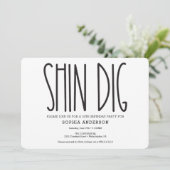 ファ素朴ームハウス誕生日パーティーの招待おもしろい状 招待状 (スタンド正面)