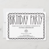 ファ素朴ームハウス誕生日パーティーの招待 招待状 (正面)