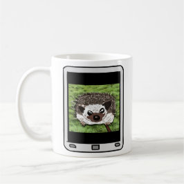 ファ表現ジィ® Hedgehog Selfie Mug コーヒーマグカップ
