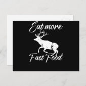 ファ食べストフードの鹿肉食飢え ポストカード (正面/裏面)