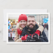 ファ・ラ・ラ キャンディ クリスマス カード フラット ホリデー カード (正面)