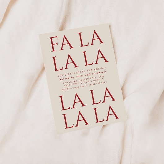 ファ・ラ・ラ ホリデー クリスマスパーティー招待状 招待状