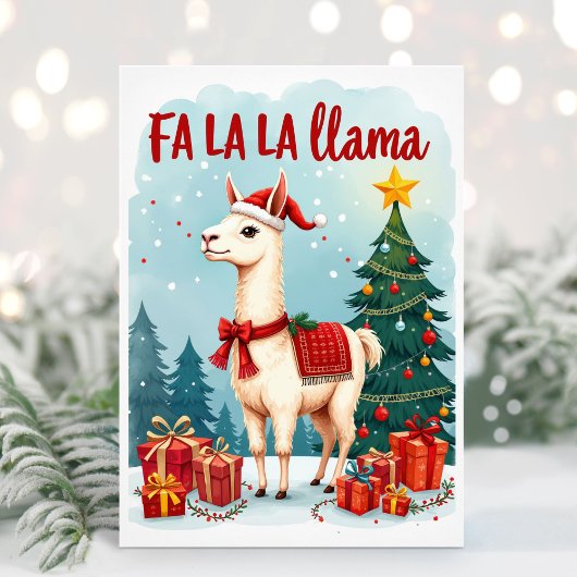 ファ・ラ・ラ・ラマ クリスマスカード