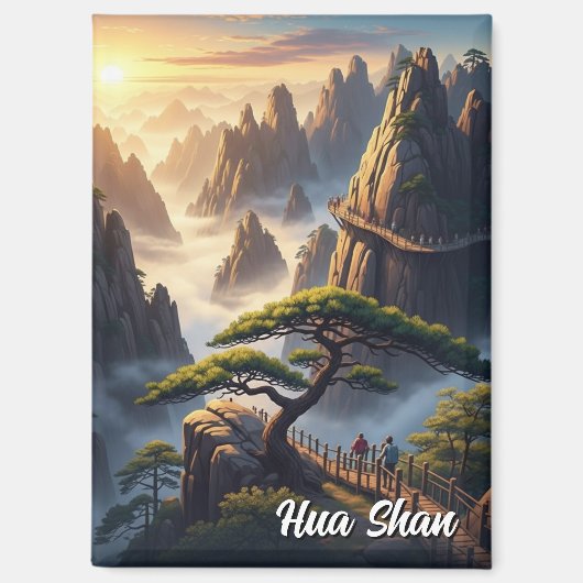 フアシャンマウンテン中国 マグネット (正面)