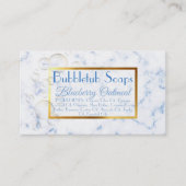 フアックス大理石の泡手作りの石けん浴青 名刺 (正面)