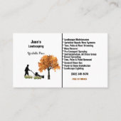 フアンの造園ローンモーワーパーソンツリーズ 名刺 (正面)