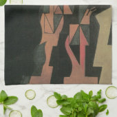 フアン・グリスによるハーレクイン、ヴィンテージ・キュビズム・アート キッチンタオル (折り畳み)